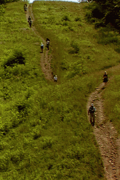 Coming down Log Cabin Hill