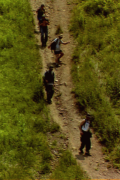 Coming down Log Cabin Hill