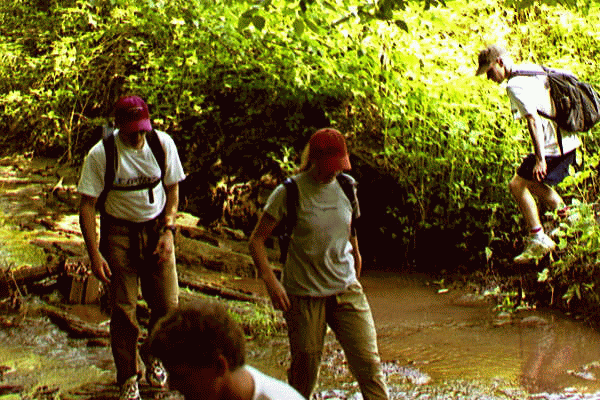 Crossing Bailey Run near Creighton