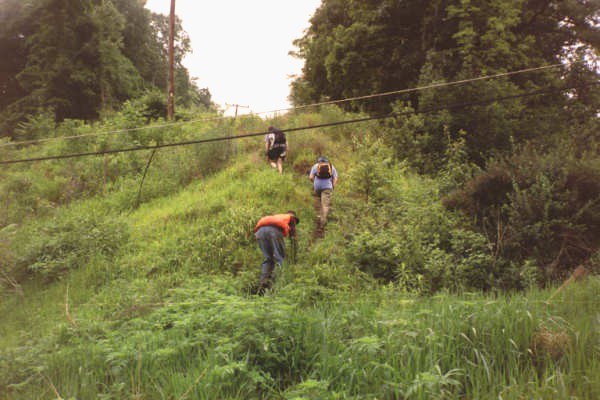 Climbing the hill at Riddle Run Road