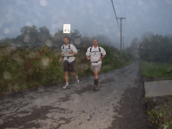 Runners approaching Altermoor Drive