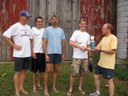 'Five Guys and a Dumb Idea' receive their trophy